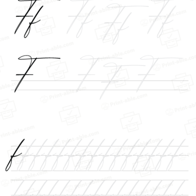 Cursive letter f free download