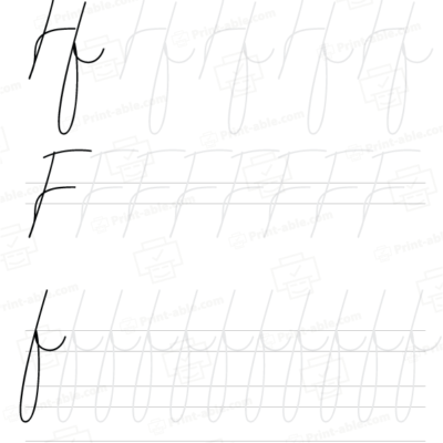 Cursive letter f free download