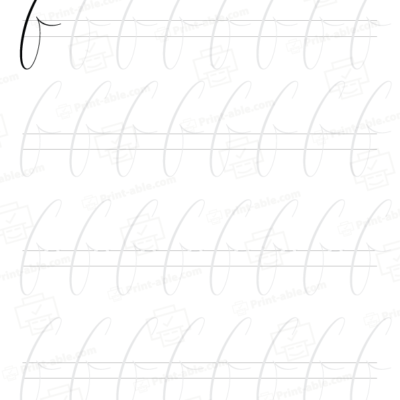 Cursive letter f free download