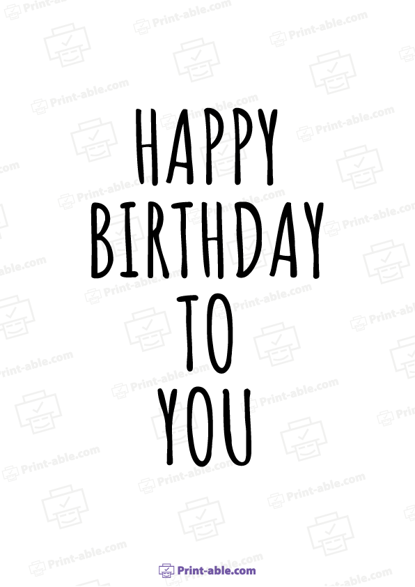 Birthday Sign Printable Free Download