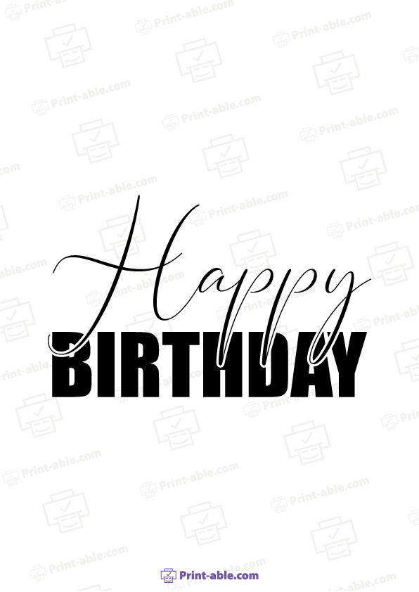 Birthday Sign Printable Free Download