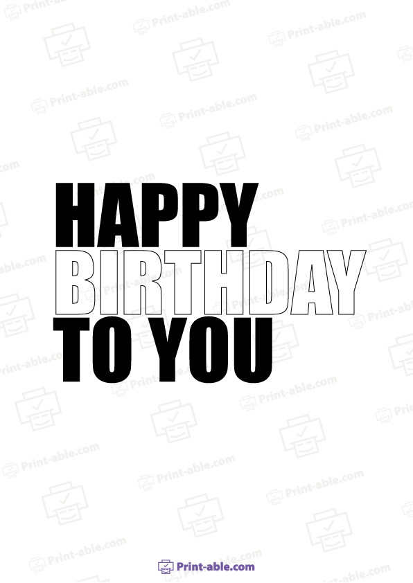 Birthday Sign Printable Free Download