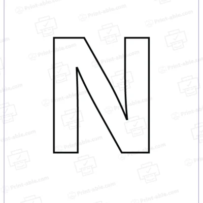 letter n printable free download
