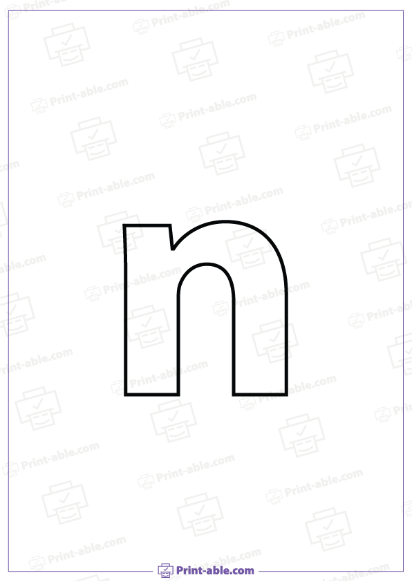 Letter N Printable Free Download