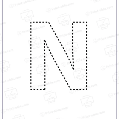 letter n printable free download