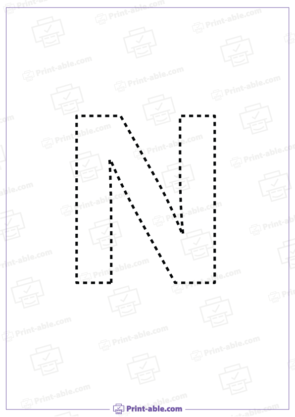 Letter N Printable Free Download