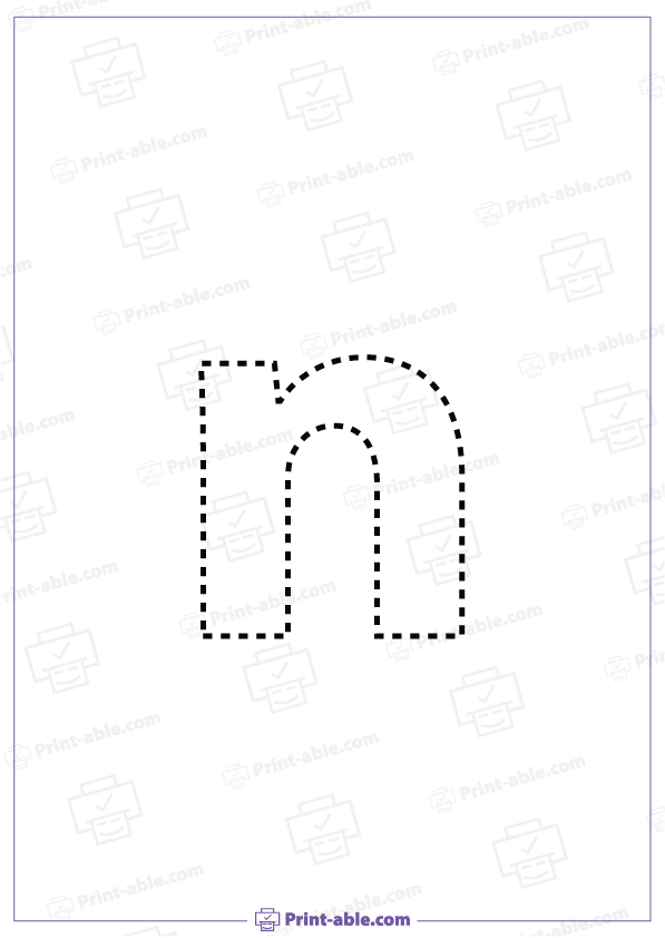 Letter N Printable Free Download
