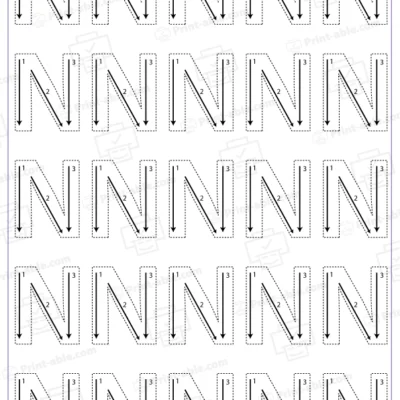 letter n printable free download