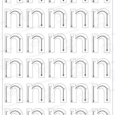letter n printable free download