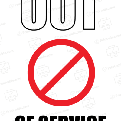 Out of service sign printable free download