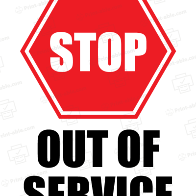 Out of service sign printable free download