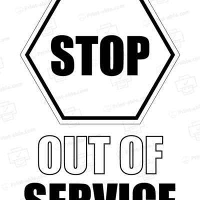 Out of service sign printable free download