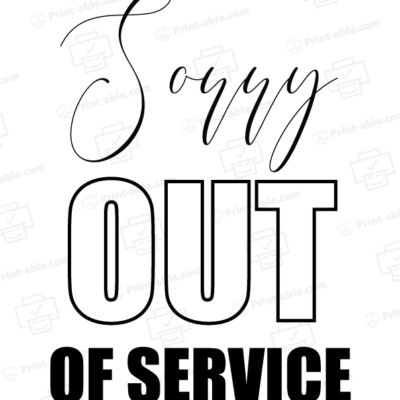 Out of service sign printable free download