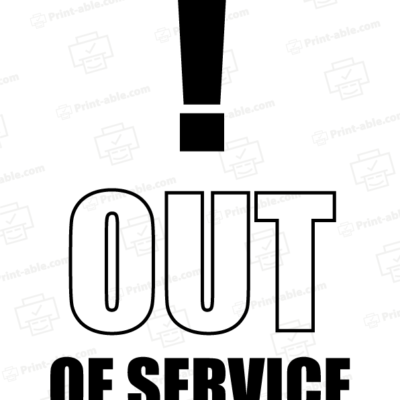 Out of service sign printable free download