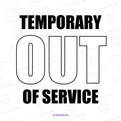 Out of service sign printable free download