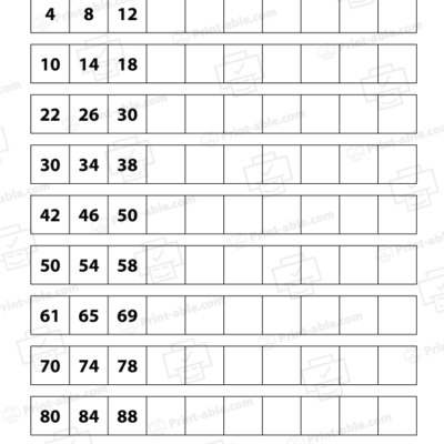 Skip counting worksheets printable free download