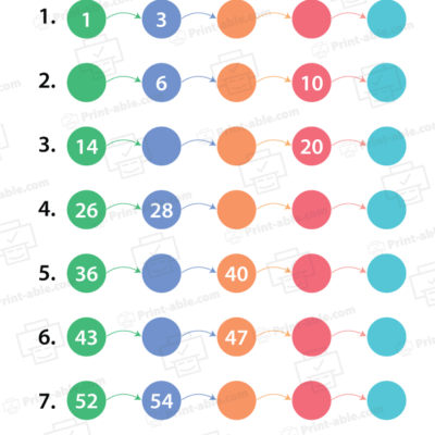 Skip counting worksheets printable free download