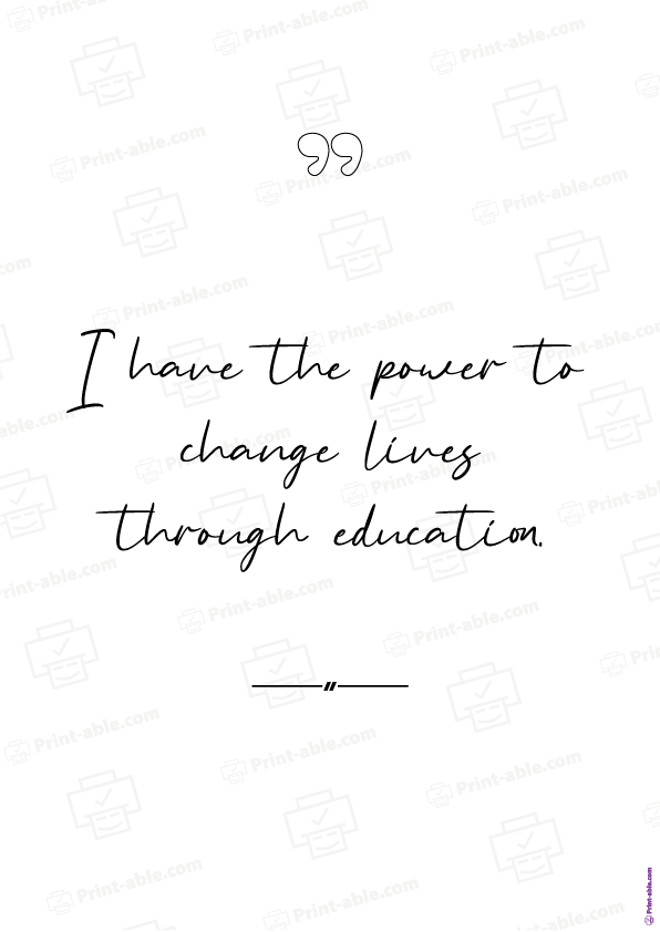 Teacher Affirmation Card Printable