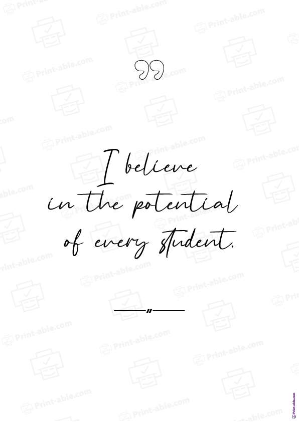 Teacher Affirmation Card Printable
