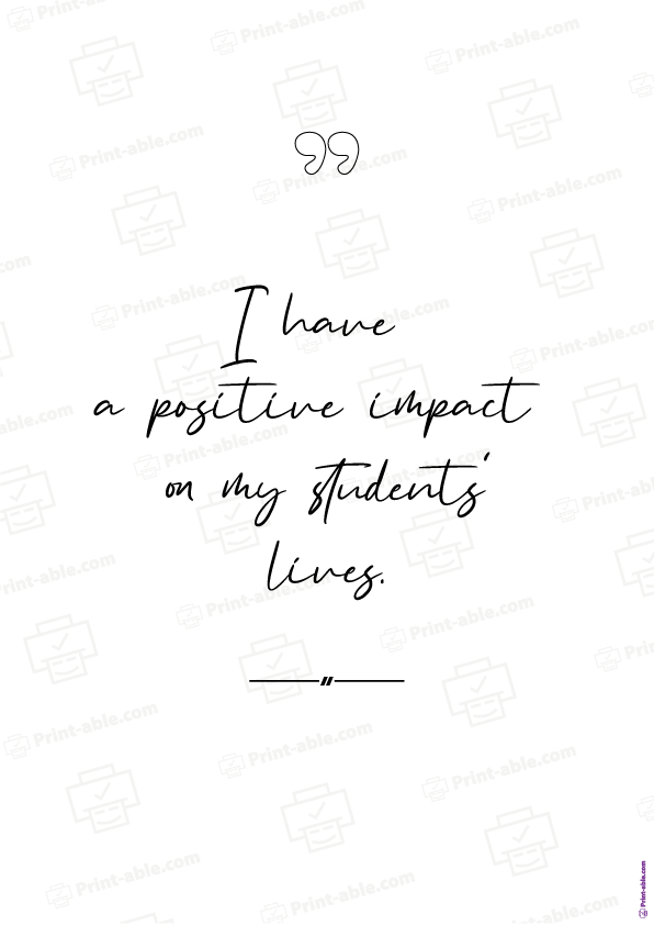 teacher affirmation card printable free download