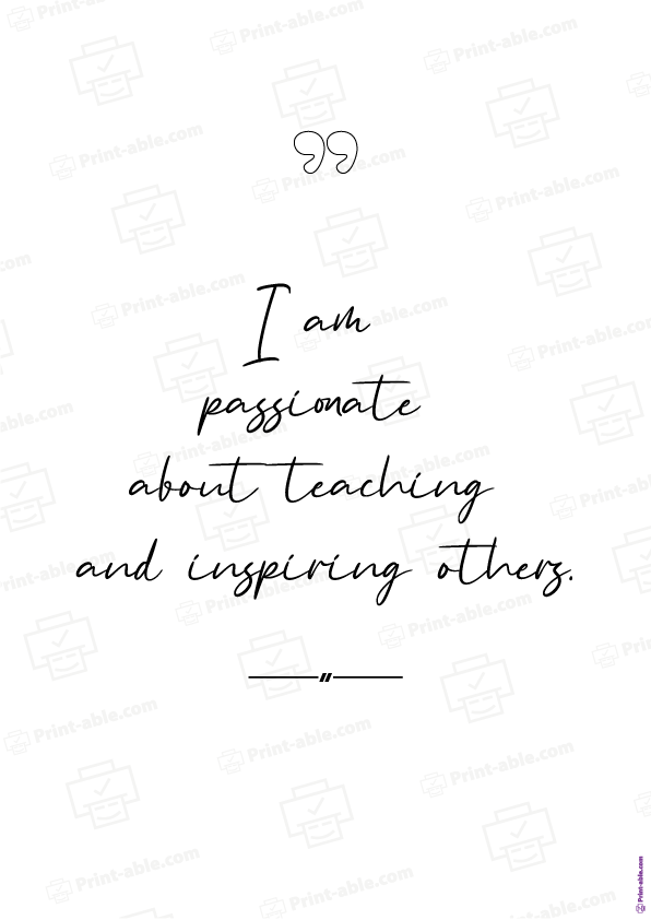 Teacher Affirmation Card Printable