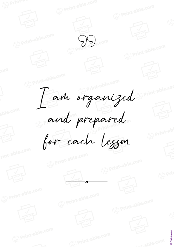 Teacher Affirmation Card Printable