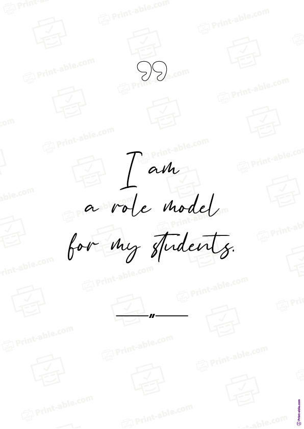 Teacher Affirmation Card Printable