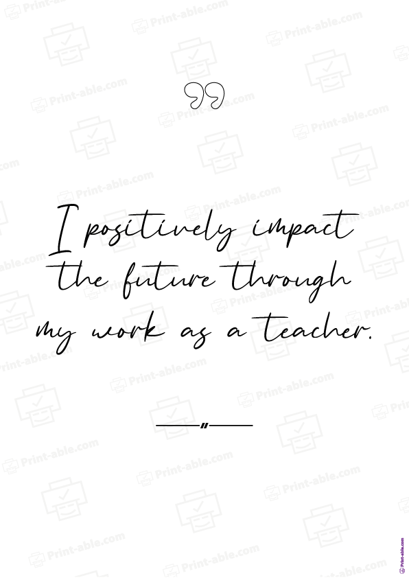 teacher affirmation card printable free download
