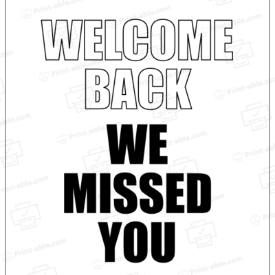 we missed you sign printable free download