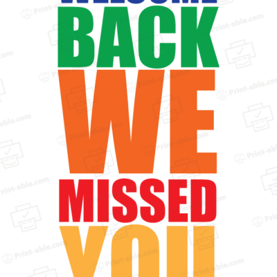 we missed you sign printable free download