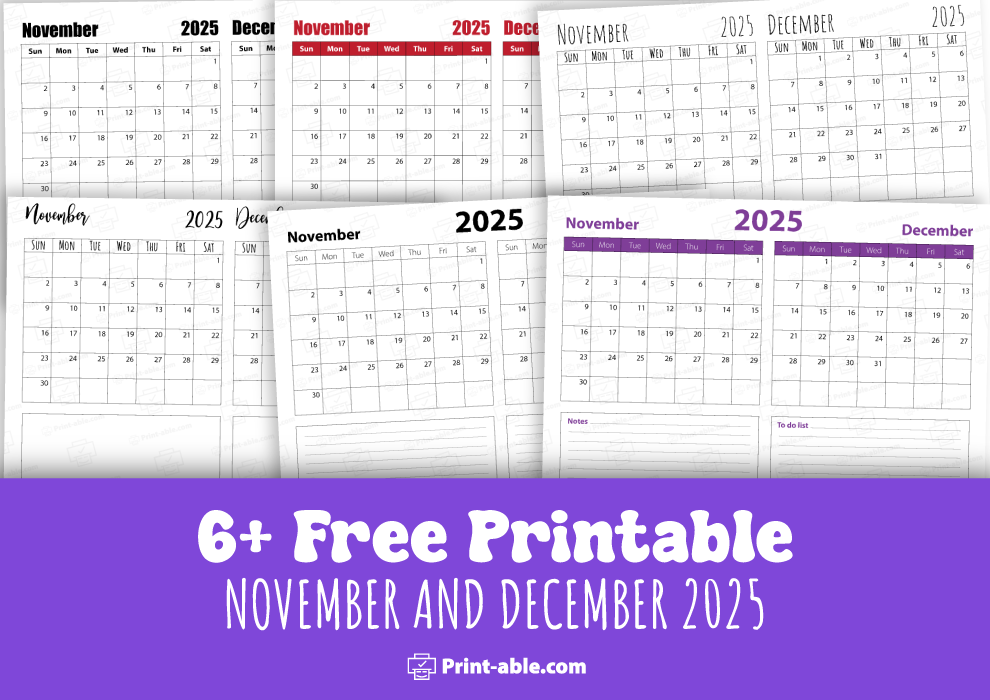 november and december 2025 free download