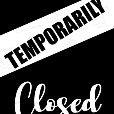 closed sign for business