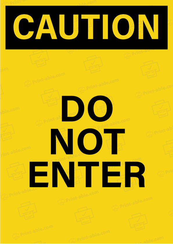 do not enter sign printable free download