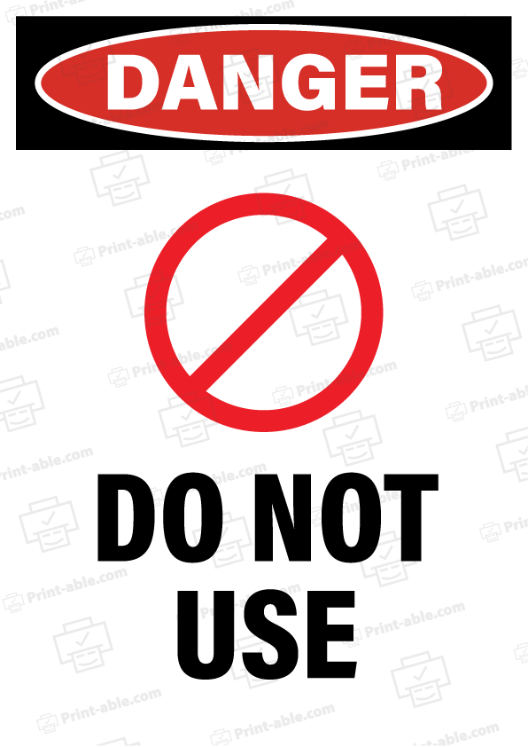do not use sign printable free download