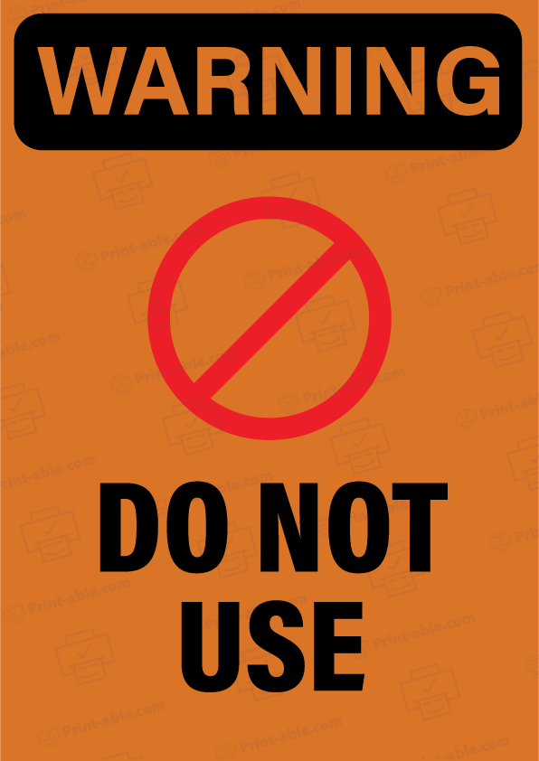 do not use sign printable free download