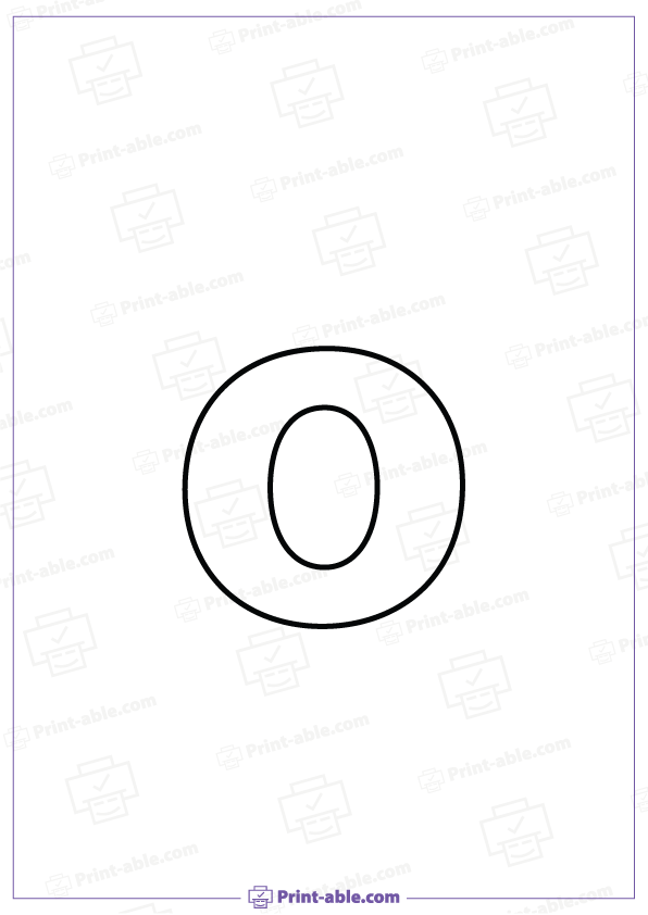 letter o printable free download
