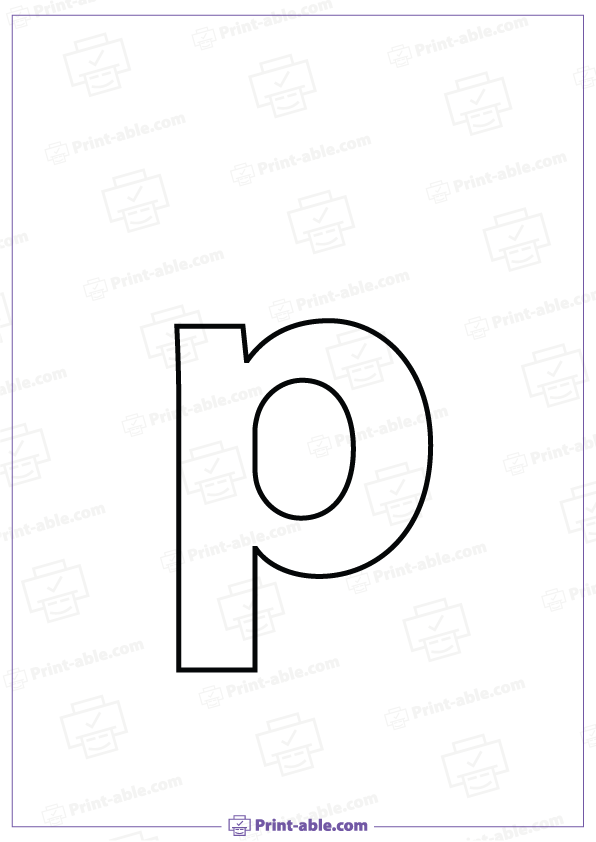letter p printable free download
