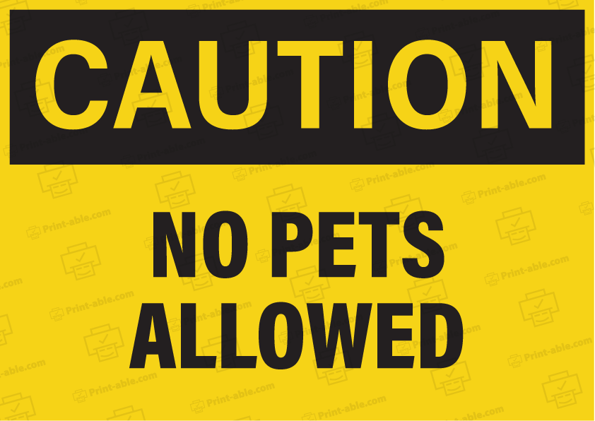 no pets allowed sign printable free download
