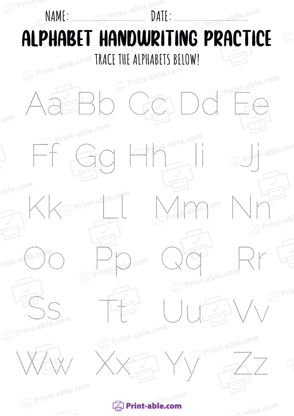 Writing practice worksheets free download