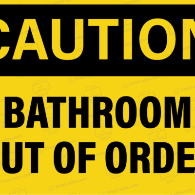 Bathroom Out of Order Printable 3905