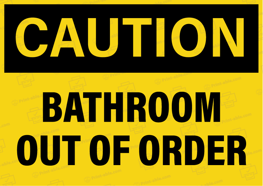 Bathroom Out of Order Printable 3905
