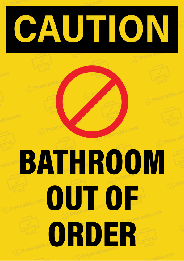 Bathroom Out of Order Printable 3909