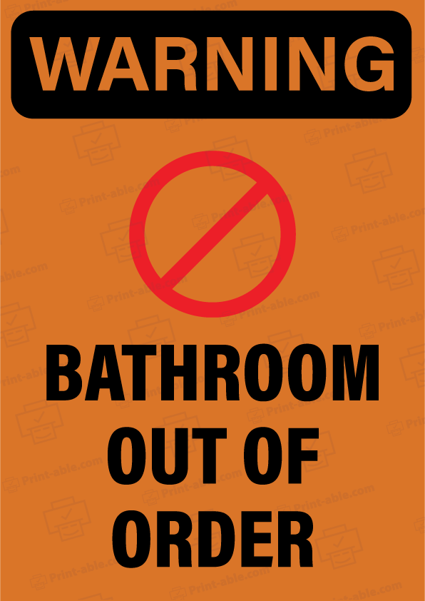 Bathroom Out of Order Printable 3912