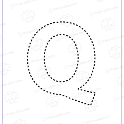 Letter Q Uppercase Tracing Worksheet 2903