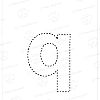 Letter Q Lowercase Tracing Worksheet 2904