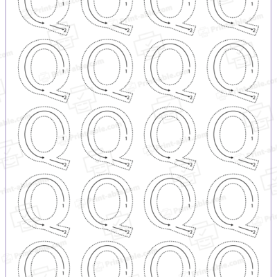 Letter Q Uppercase Tracing Worksheet 2905