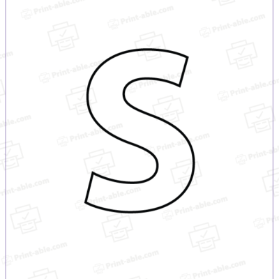 Blank Uppercase Letter S Printable 2915