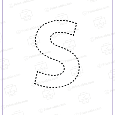 Letter S Uppercase Tracing Worksheet 2917