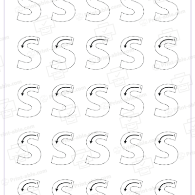 Letter S Lowercase Tracing Worksheet 2920