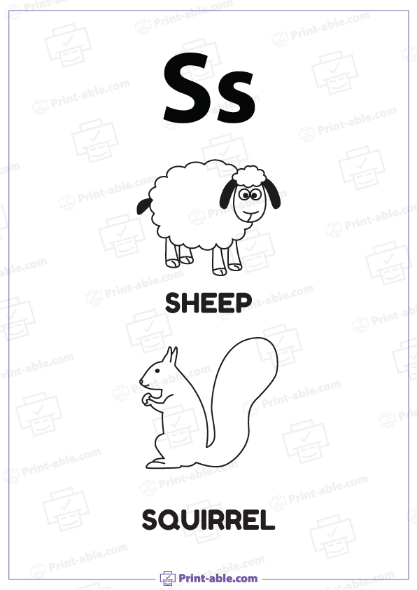 Letter S Coloring Worksheets 2921